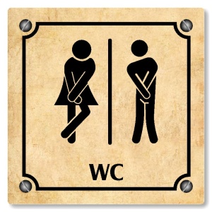 WC společné, 118x118mm, pergamen, Kansas